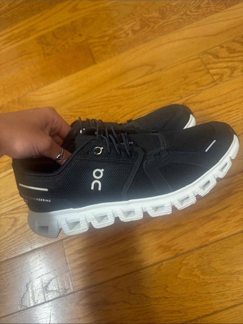 On Cloud Running Women’s On Cloud Black/White Running Shoes